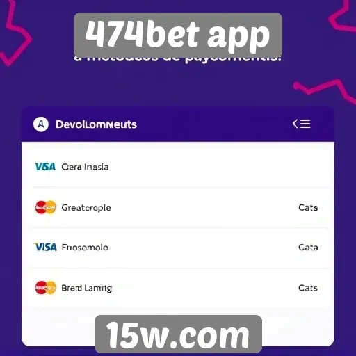 Métodos de pagamento disponíveis no 474bet app
